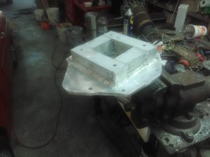 completed fabricated adapter plate